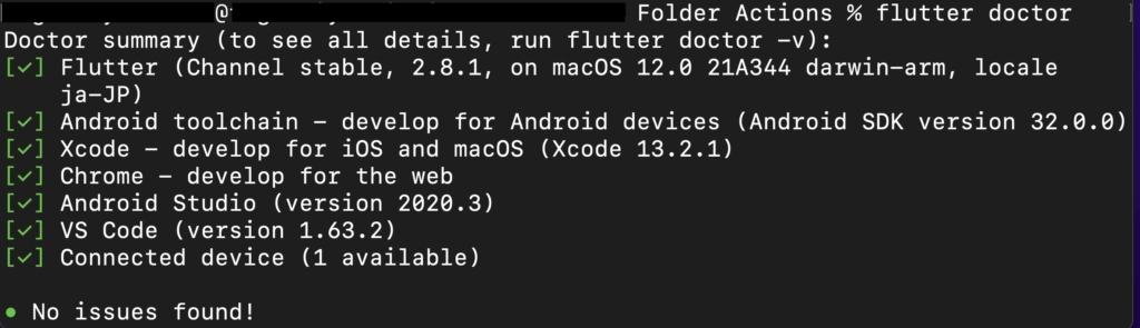 flutter doctor
